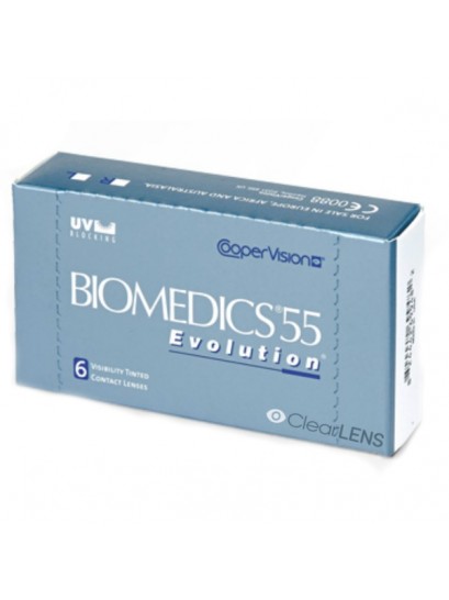 Biomedics 55 Evolution Μηνιαιοι Ασφαιρικοί Φακοι(6τεμ)