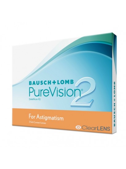 Bausch & Lomb Purevision 2HD for Astigmatism Μηνιαιοι Αστιγματικοι Σιλικονης(3τεμ)