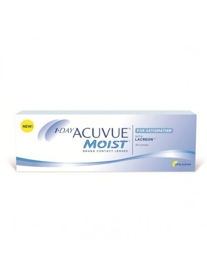 1-Day Acuvue Moist for Astigmatism Ημερησιος Φακος Υδρογελης (30τεμ)