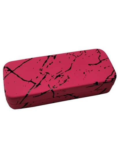 Θήκη γυαλιών σκληρή μεταλλική φούξια με νερά 