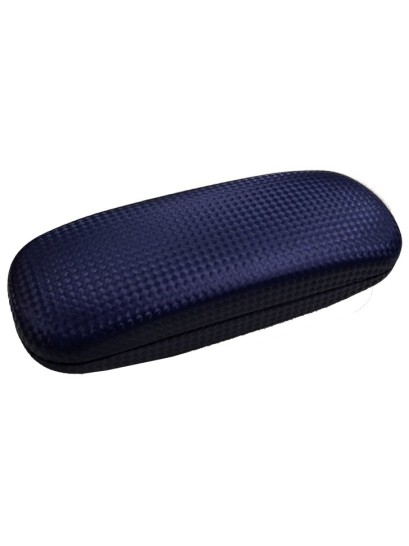 Θήκη γυαλιών σκληρή μεταλλική carbon μπλε