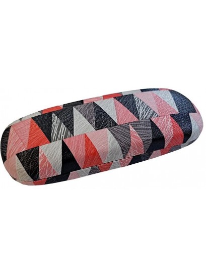 Θήκη γυαλιών σκληρή μεταλλική γεωμετρική κόκκινη