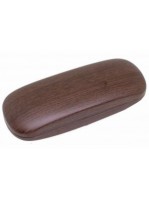 Θήκη γυαλιών σκληρή μεταλλική  Ξύλινη Σκούρο Καφέ