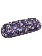 Θήκη γυαλιών σκληρή μεταλλική floral μωβ