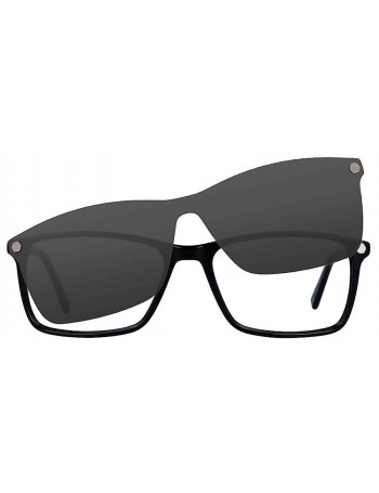 O-Six OV-908  C002  black Σκελετός Οράσεως με πρόσθετο για τον ήλιο 