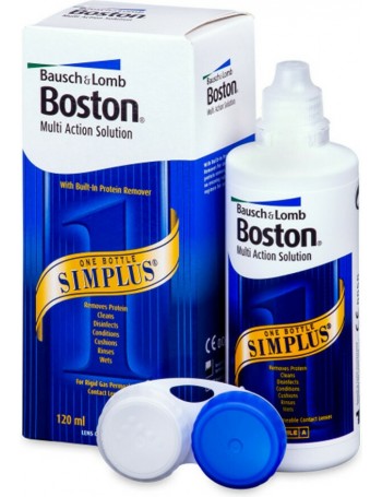 Boston Simplus Υγρό Φακών Επαφής Για Σκληρούς & Ημίσκληρους Φακούς Επαφής 120ml