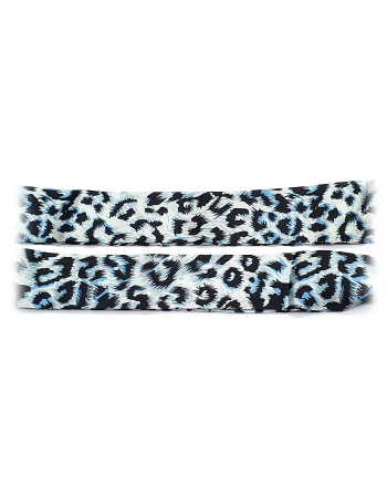 Αλυσίδα κοκκάλινη μπλε με μαντήλι cheetah  mod 1411.9