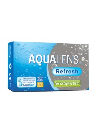 Αqualens Refresh for Astigmatism Μηνιαιος Φακος Επαφής Αστιγματισμου Σιλικονης Υδρογελης (3τεμ)