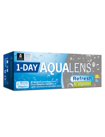 Aqualens Refresh 1 Day for astigmatism Ημερήσιοι Αστιγματικοί Φακοί(30 τεμ.)