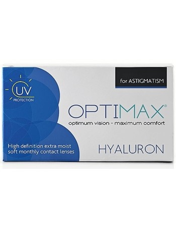 Optimax Hyaluron Astigmatism Μηνιαιος Αστιγματικος Υδρογελης (3τεμ)