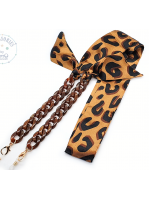 Αλυσίδα κοκκάλινη μπλε με μαντήλι floral  mod 1411.8