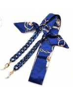 Αλυσίδα κοκκάλινη μπλε με μαντήλι chains μαύρο mod 1411.10