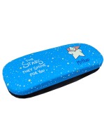 Θήκη γυαλιών σκληρή μεταλλική μαύρη με νερά